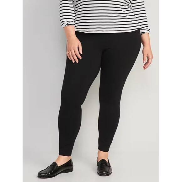 Old Navy Extra High Rise Stevie Skinny Ankle Pants Womens 2X Black Pull On NEW - Picture 1 of 8